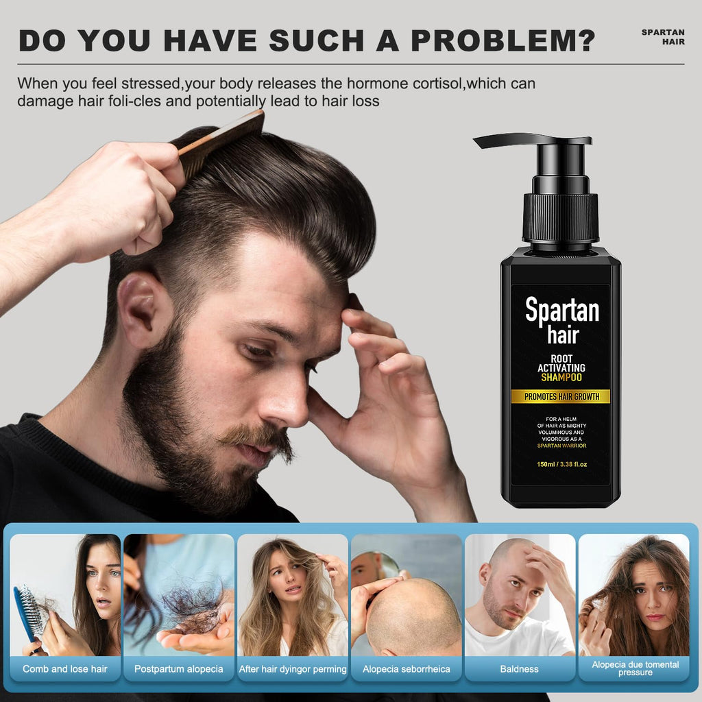SPARTAN HAIR Shampoo for Men – Strengthening & Smoothing for Thinning & Gray Hair