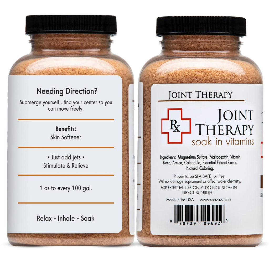 Spazazz RX Therapy Collection: Joint Therapy & Muscle Therapy Bath Salts – 2-Pack Bundle (19 oz Each)