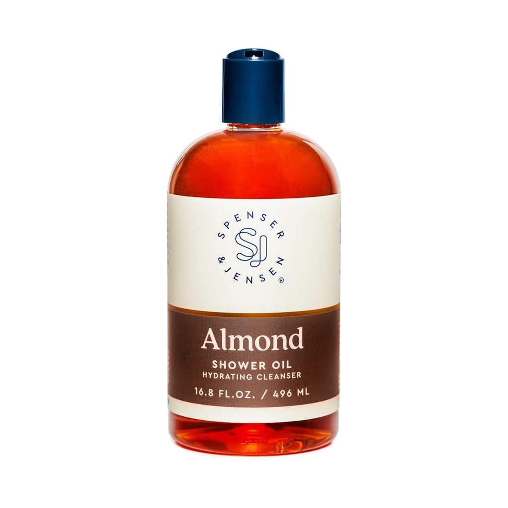 Spenser & Jensen Hydrating Almond Shower Oil - Sulfate-Free Moisturizing Body Wash for All Skin Types - 16.8 oz