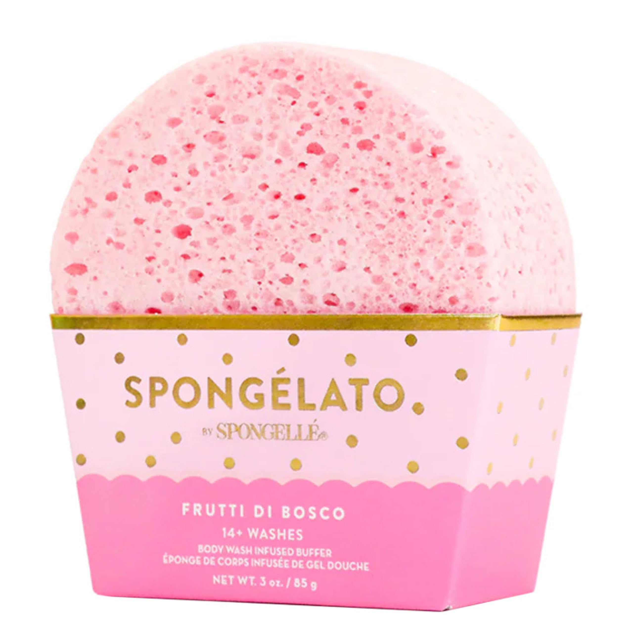 Spongellé Spongelato Loofah Exfoliating Body Scrubber | Gelato-Inspired Bath Buffer