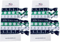 Sportybella Girls Golf Hair Ties – 2-Pack, 7-Count No-Crease Elastics with Golf Club Design (Green & Black)