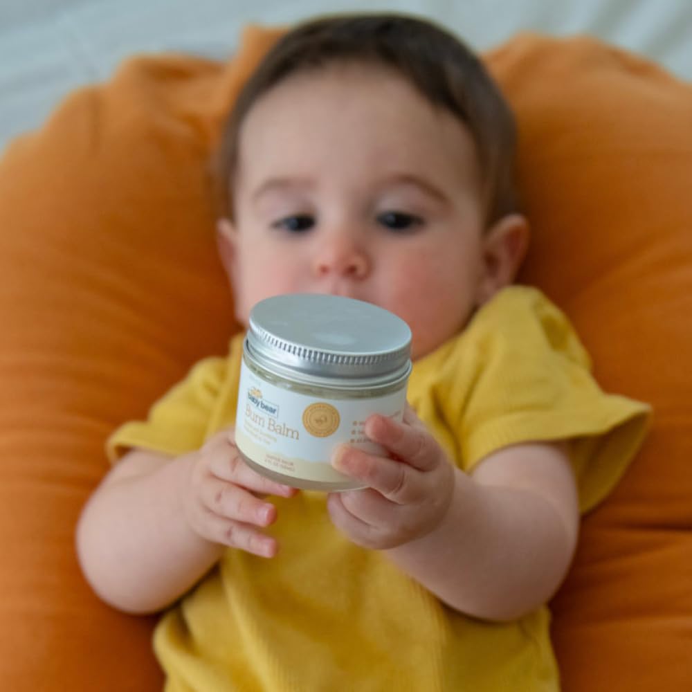 SPRIGS Baby Bear Bum Balm, 2oz | Multipurpose Whipped Diaper Cream for Babies & Sensitive Skin