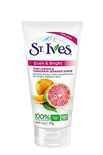 St. Ives Even & Bright Face Scrub – Pink Lemon & Mandarin Orange, 6 oz (Pack of 12)