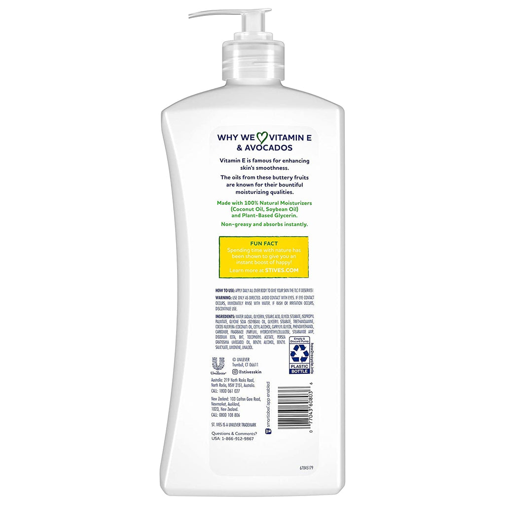 St. Ives Daily Hydrating Body Lotion 21oz (621ml) - 2 Pack, Fast Absorbing & Non-Greasy