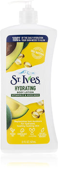 St. Ives Daily Hydrating Body Lotion 21oz (621ml) - 2 Pack, Fast Absorbing & Non-Greasy