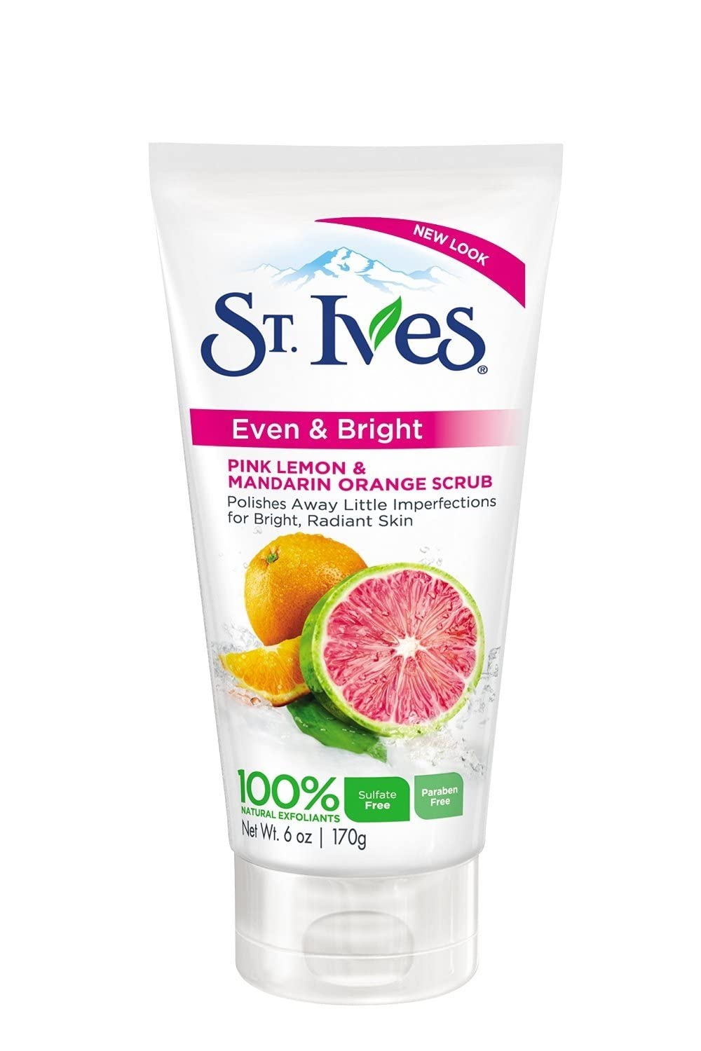 St. Ives Even & Bright Face Scrub – Pink Lemon & Mandarin Orange, 6 oz (Pack of 12)