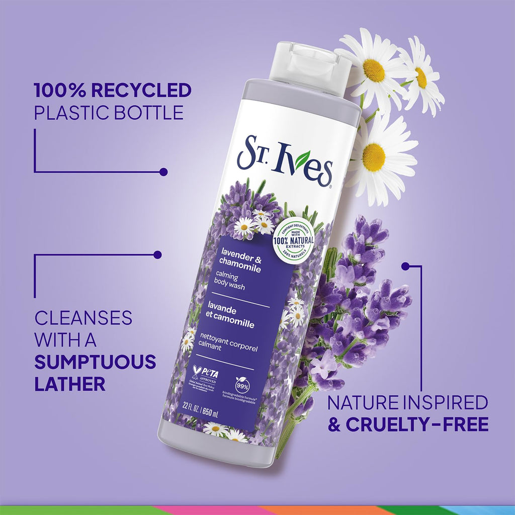 St. Ives Lavender & Chamomile Calming Shower Gel 2-Pack | 22 oz