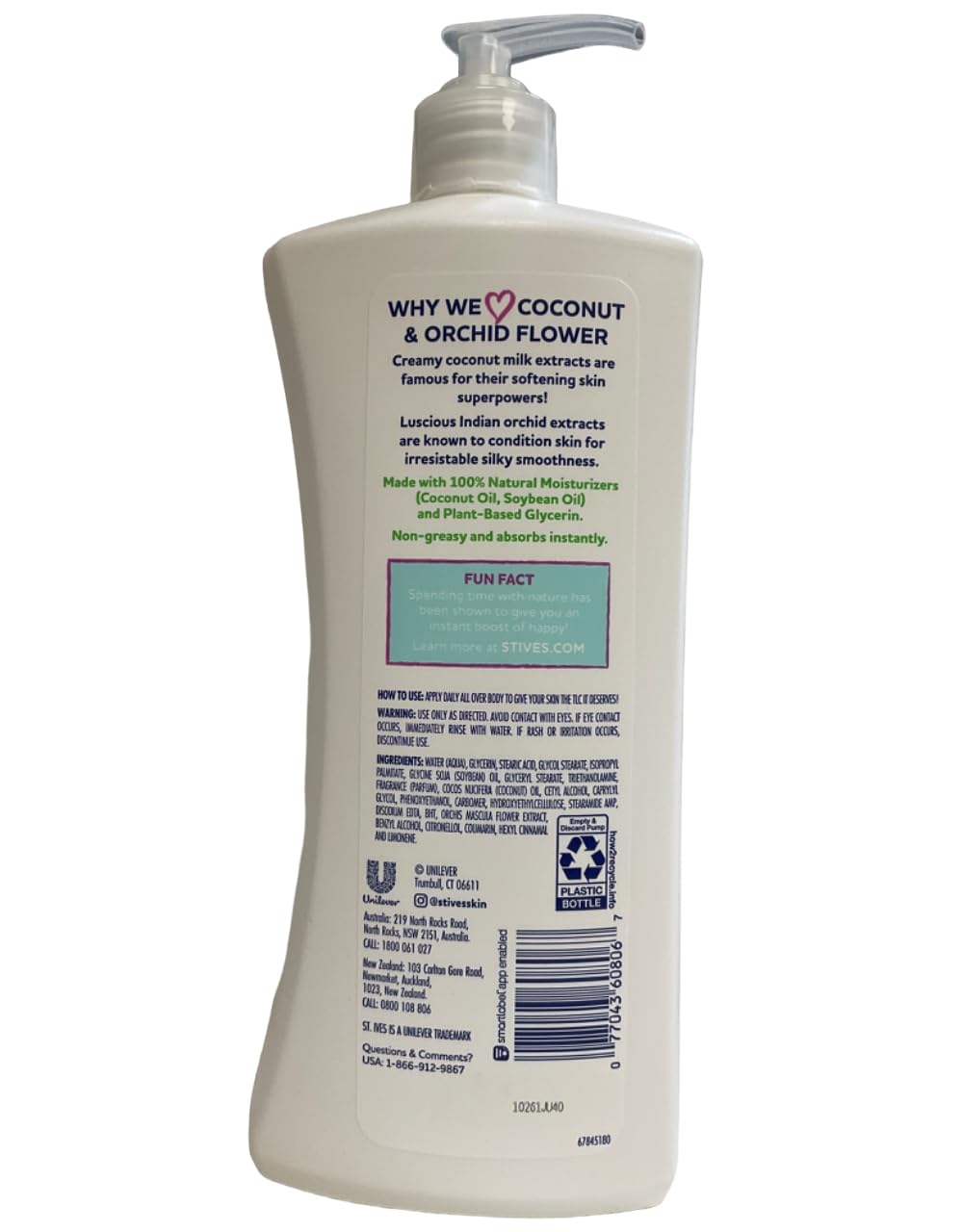 St. Ives Softening Body Lotion Coconut & Orchid Extract – 2 x 21 oz