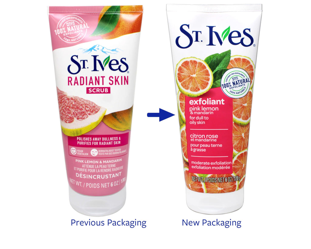 St. Ives Radiant Skin Scrub: Pink Lemon & Mandarin Orange, 6 oz
