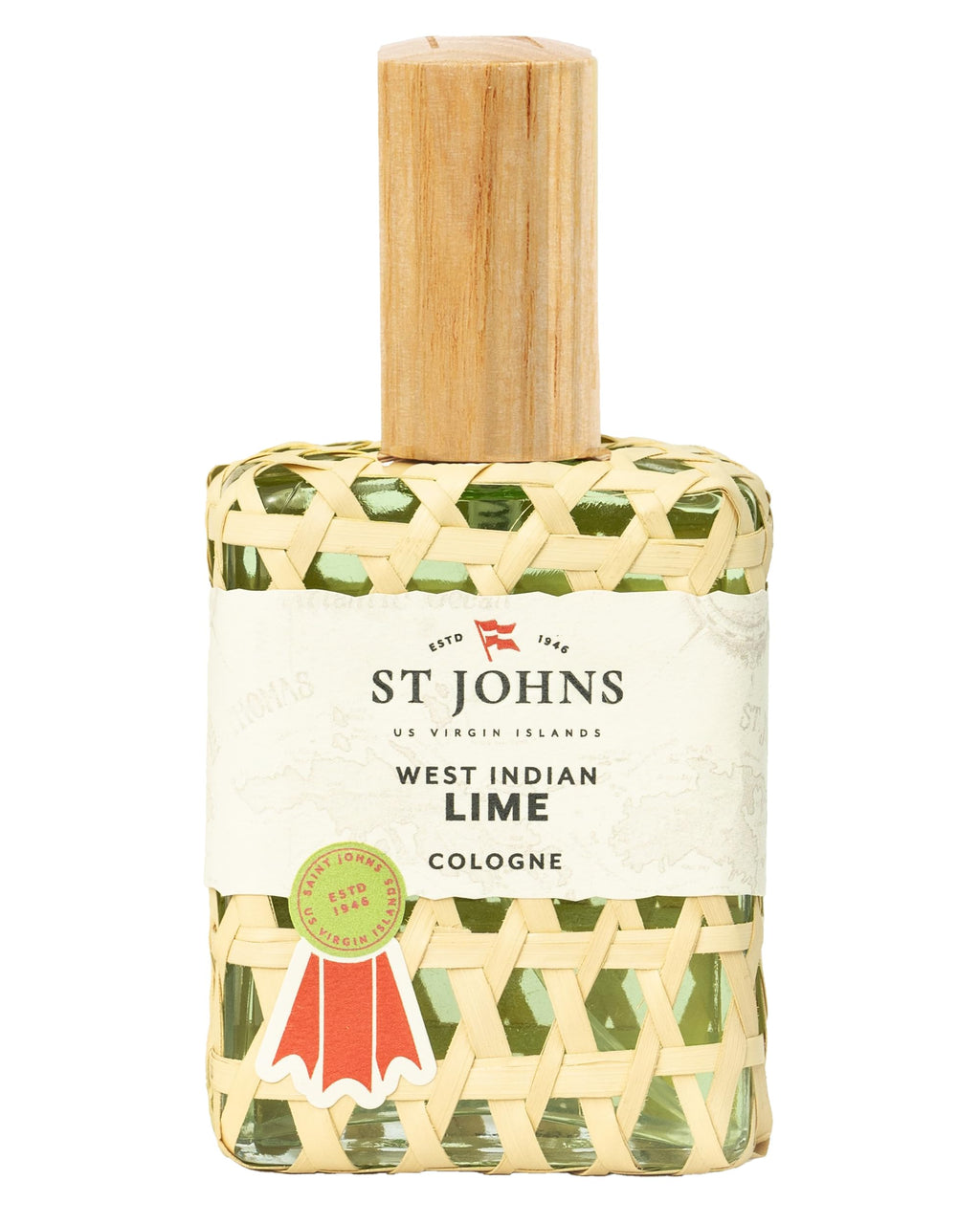St. John West Indian Lime Cologne for Men – 4 oz Spray in Signature Fishnet Bottle