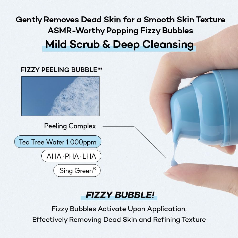 Standard Seoul Deep Clean Bubble Cleanser – Gel-to-Foam Exfoliating Face Wash with AHA PHA LHA & Tea Tree, 50ml