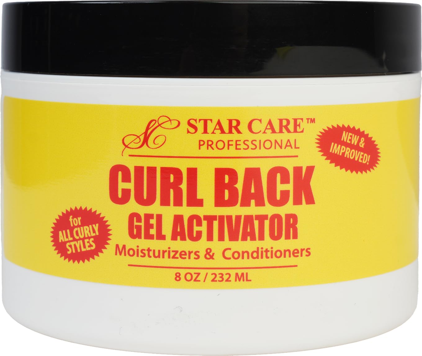 STAR CARE Curl Back Gel Activator 8oz – Hydrating Curl Enhancer with Glycerin