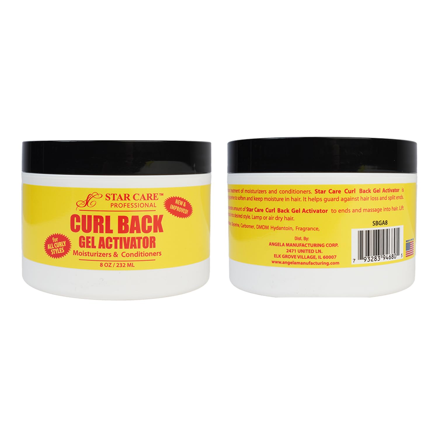 STAR CARE Curl Back Gel Activator 8oz – Hydrating Curl Enhancer with Glycerin