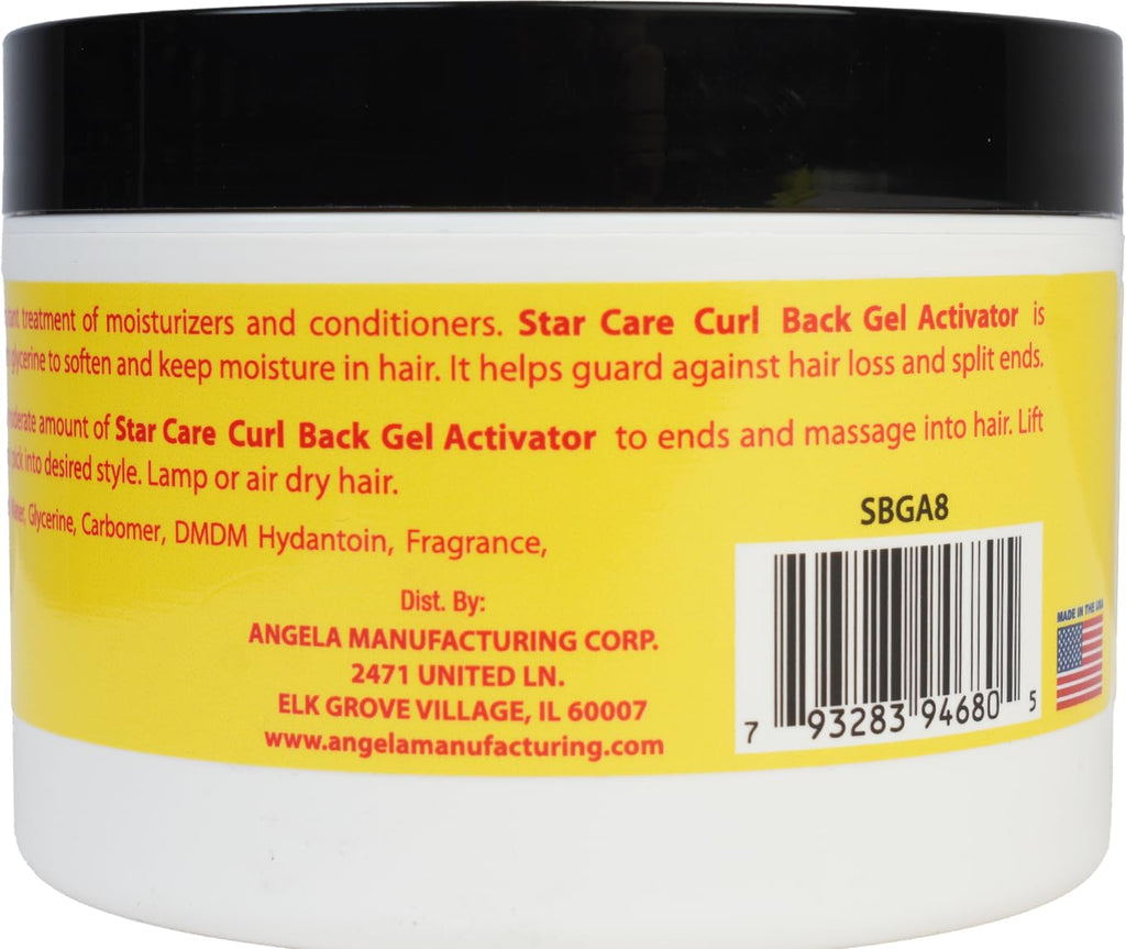 STAR CARE Curl Back Gel Activator 8oz – Hydrating Curl Enhancer with Glycerin