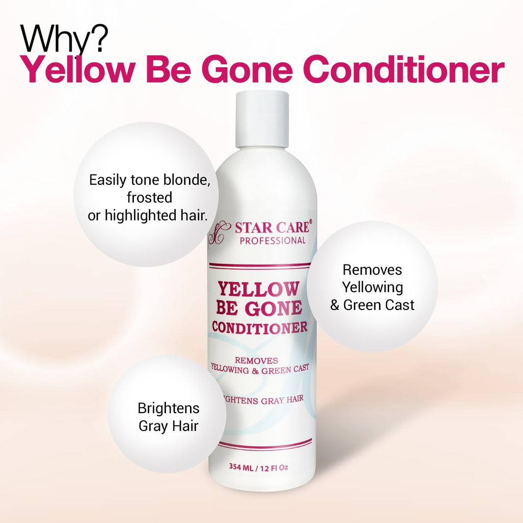 STAR CARE Yellow Be Gone Shampoo & Conditioner Set – 12 oz Each