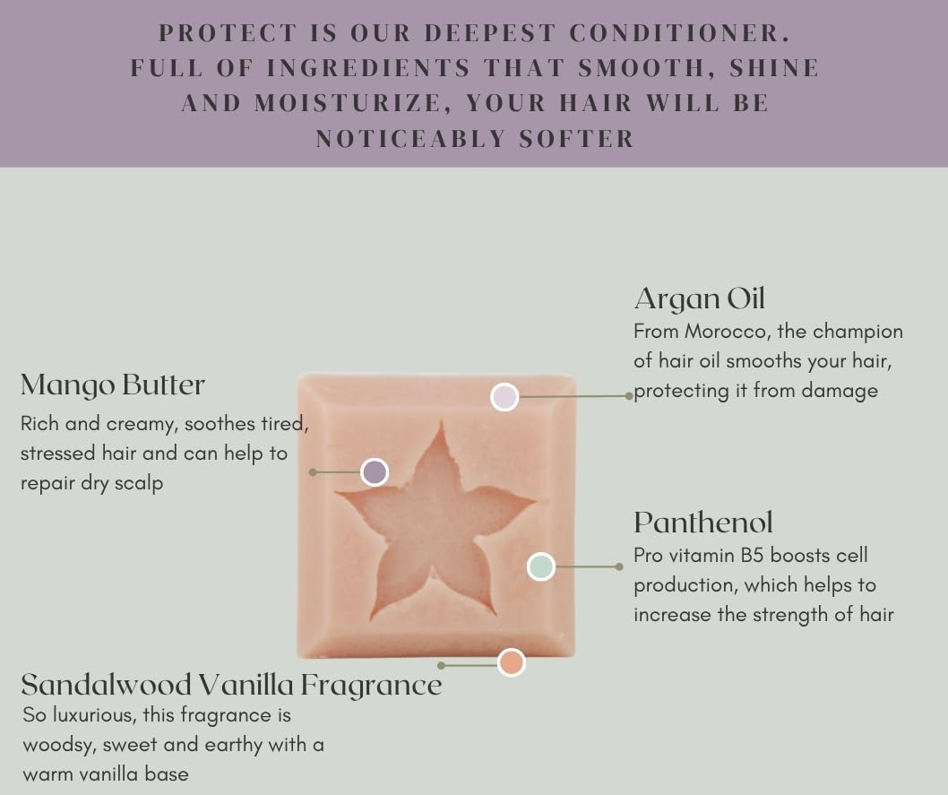 StarBars Conditioner Bar – Sandalwood Vanilla | Hydrates Dry & Color-Treated Hair, 2oz, Made in USA