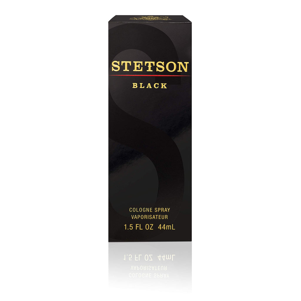 Stetson Black Eau de Cologne Spray – Pack of 2 (44 ml / 1.5 fl oz each)