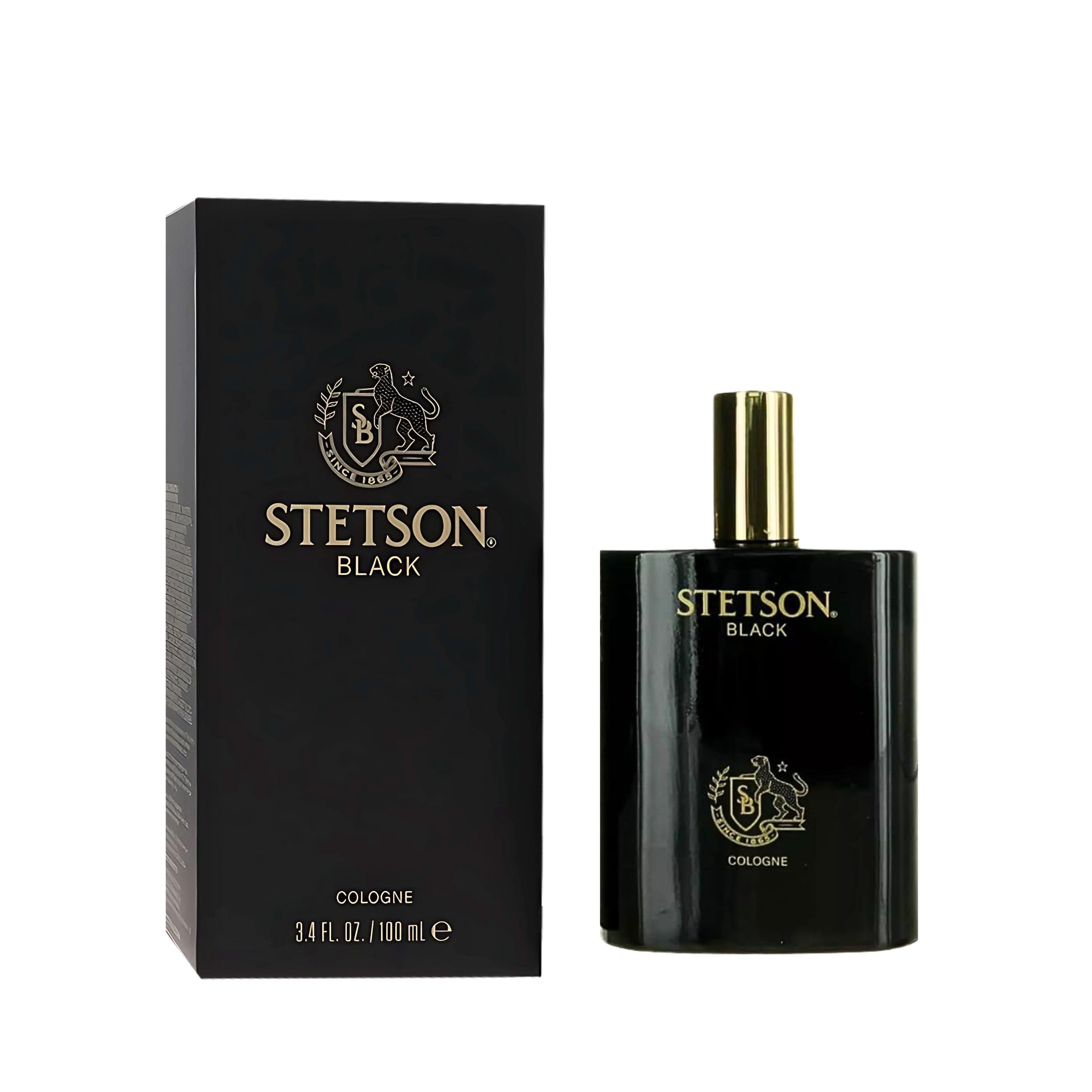Stetson Black Cologne for Men – 3.4 oz Spray | Bold Woody, Spicy, Musky Scent