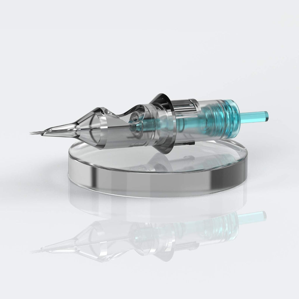 STIGMA Aquamarine Knight EN02B Series Cartridges with Membrane – 0.3mm Round Shader, 20Pcs (#10 5RS)