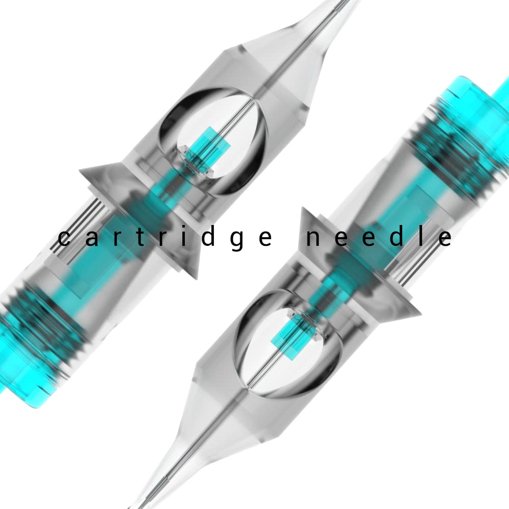 STIGMA Aquamarine Knight EN02B Series Cartridges with Membrane – 0.3mm Round Shader, 20Pcs (#10 5RS)