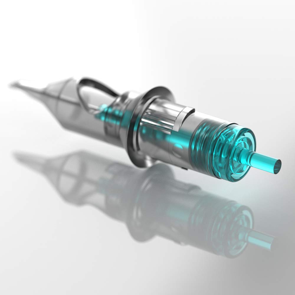 STIGMA Aquamarine Knight EN02B Series Cartridges with Membrane – 0.3mm Round Shader, 20Pcs (#10 5RS)