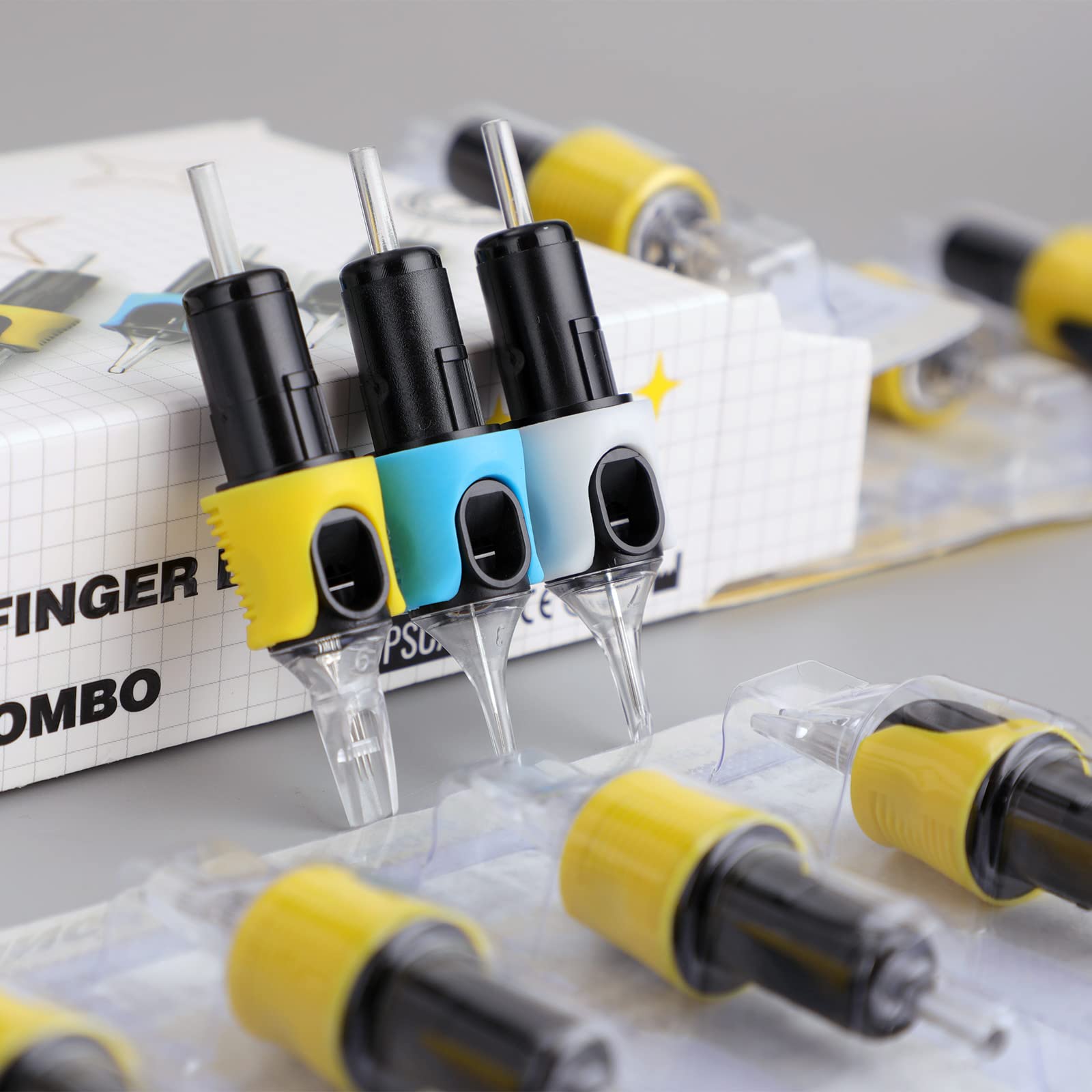STIGMA Finger Ledge Tattoo Cartridges #12 0.35mm Round Magnum – 47pcs with Membrane for Rotary Machines