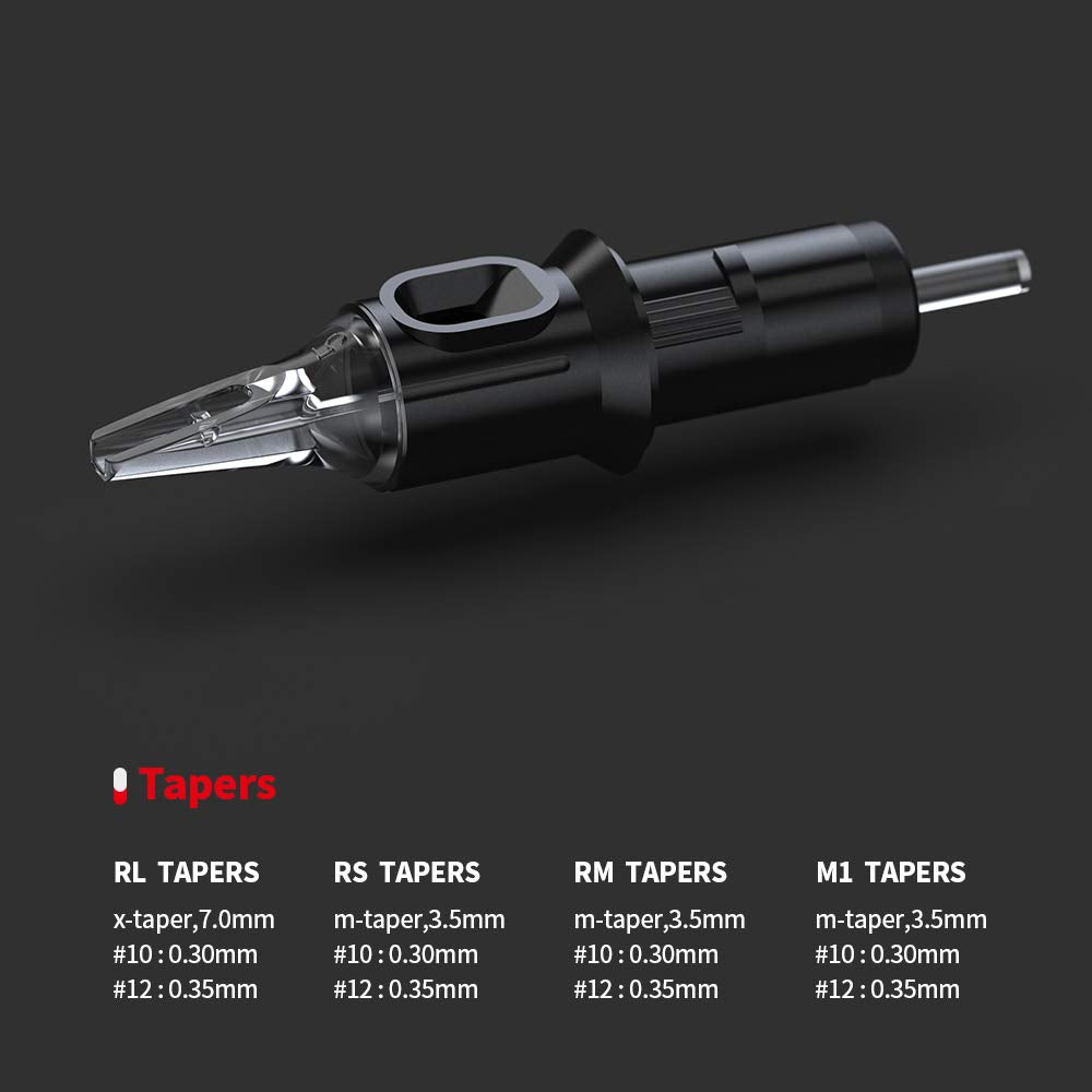 STIGMA EN05-20-1021RM Bugpin Disposable Tattoo Needle Cartridges – Membrane Safety, Curved/Round Magnum Shader (20 Pcs)