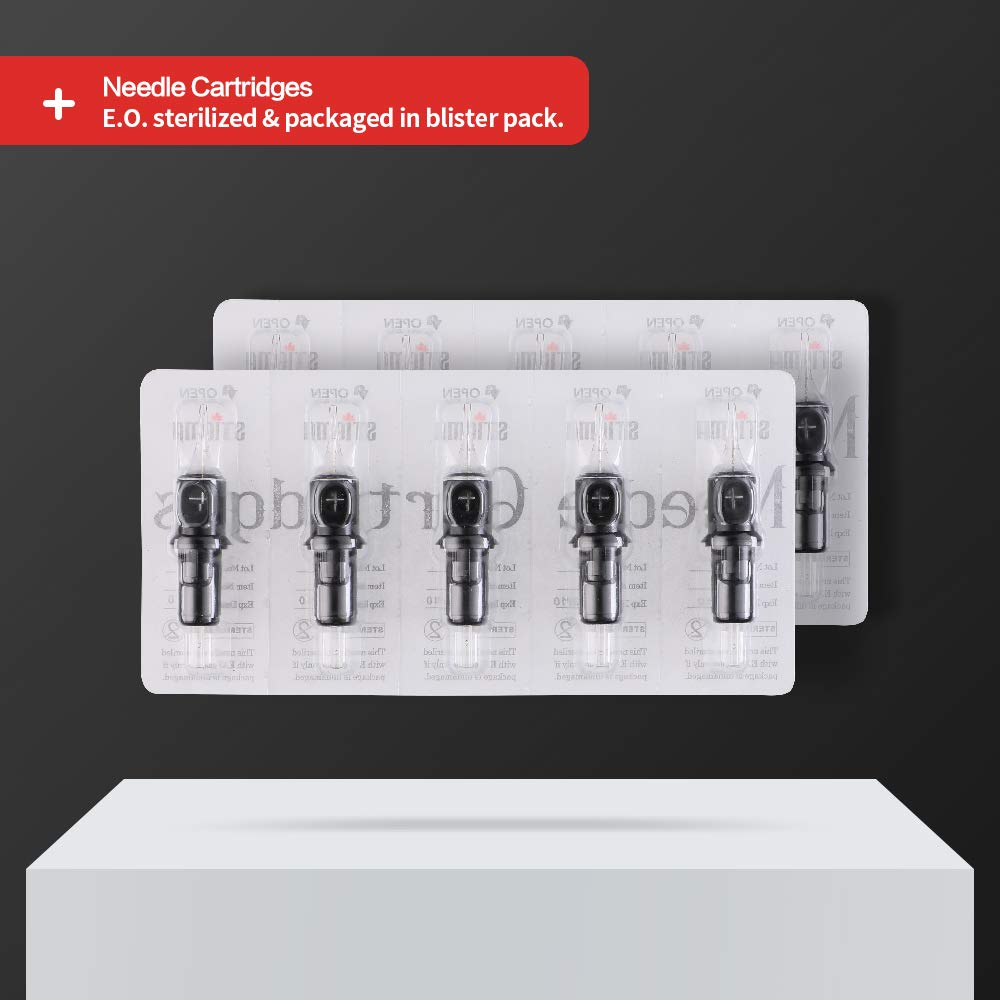 STIGMA EN05-20-1214RS #12(14RS) Standard Disposable Tattoo Needle Cartridges – Membrane Safety, 20Pcs