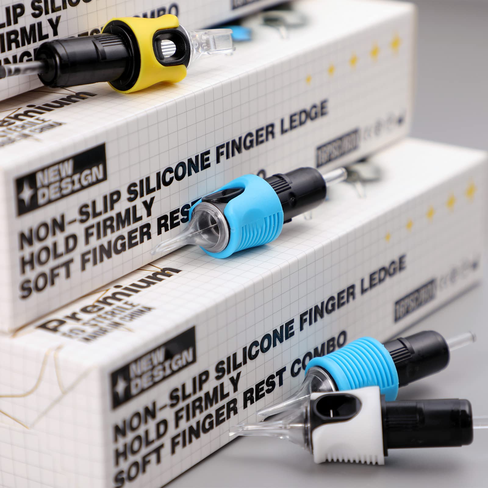 STIGMA Finger Ledge Tattoo Cartridges #12(13RM) 0.35mm Round Magnum – 16pcs with Membrane for Rotary Machines