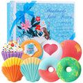 STNTUS INNOVATIONS Bath Bombs – 7-Piece Natural Gift Set with Shea & Cocoa Butter