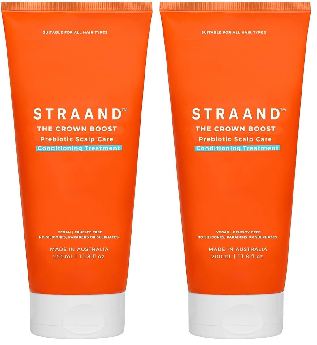 Straand Crown Boost Conditioning Treatment – Hydrating Hair Mask (2-Pack, 6.8 oz) – Vegan