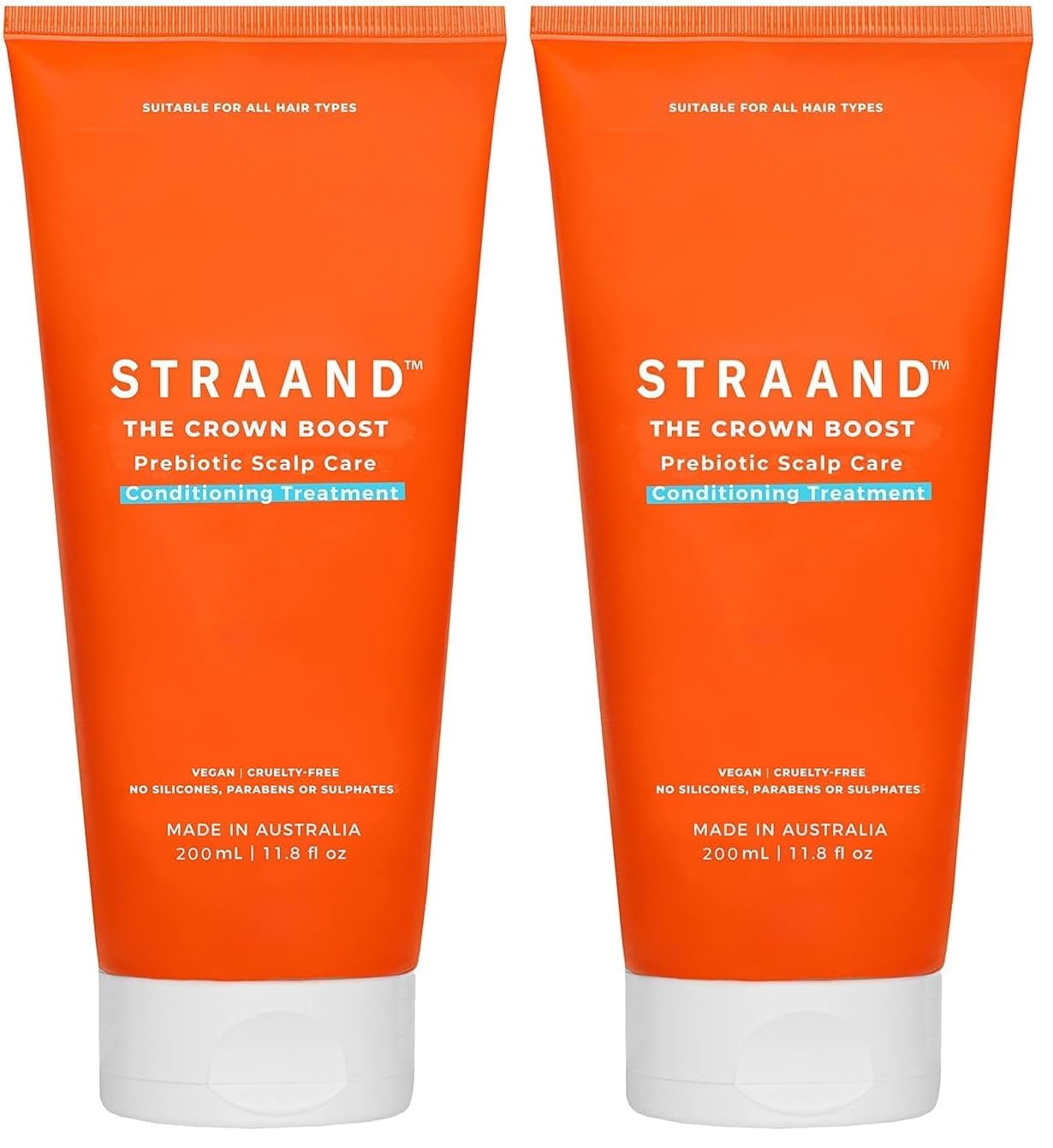 Straand Crown Boost Conditioning Treatment – Hydrating Hair Mask (2-Pack, 6.8 oz) – Vegan