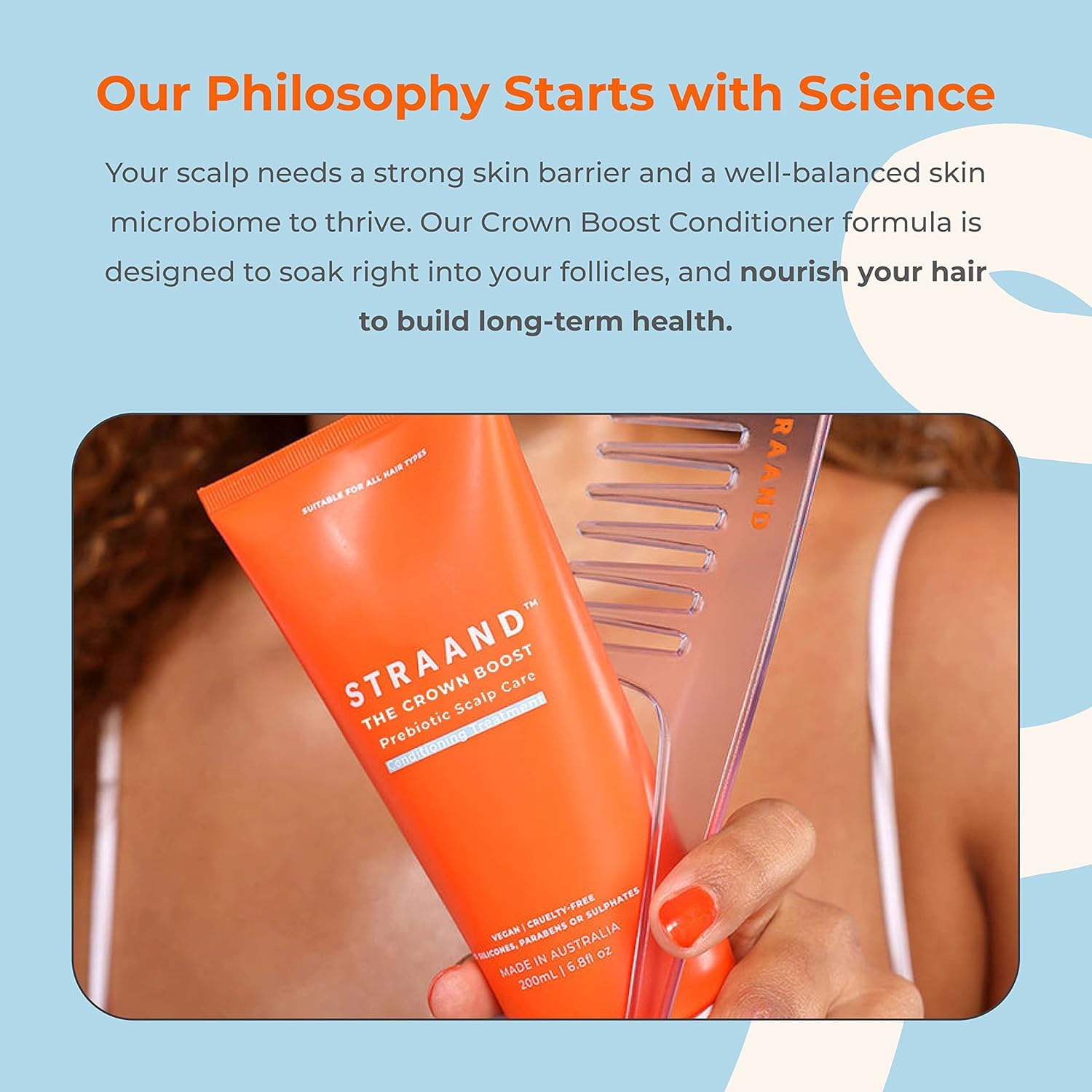 Straand Crown Boost Conditioning Treatment – Hydrating Hair Mask (2-Pack, 6.8 oz) – Vegan