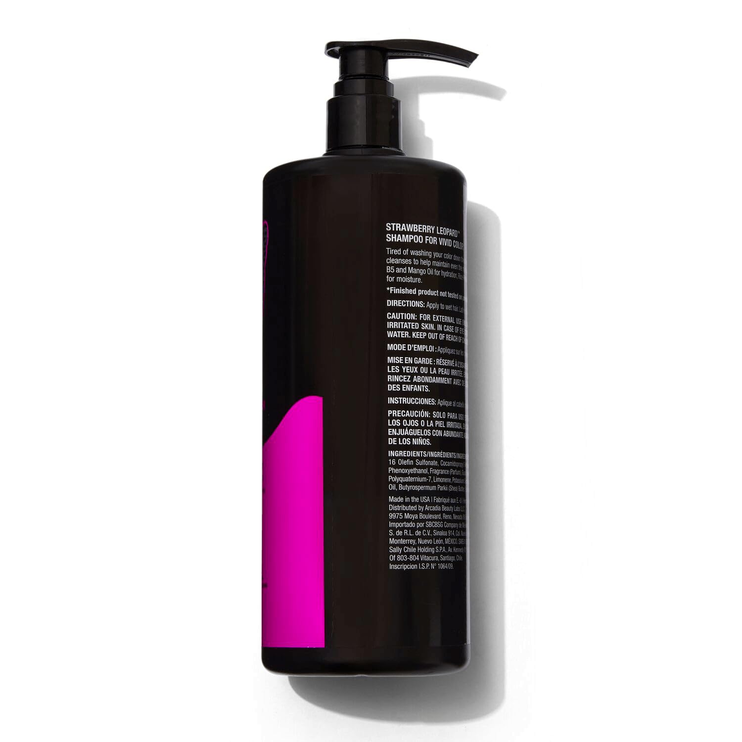 Strawberry Leopard Shampoo for Vivid Color – Repair & Rejuvenate Hair (33.8 Fl Oz, Vegan & Cruelty-Free)