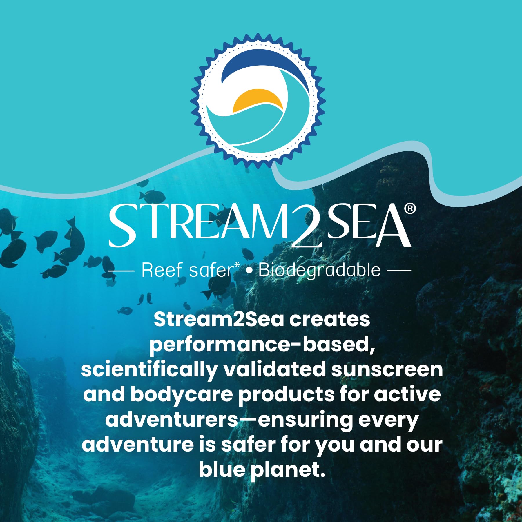 STREAM 2 SEA EcoStick WildBlue SPF 35 Mineral Sunscreen Stick - Reef Safe & Biodegradable