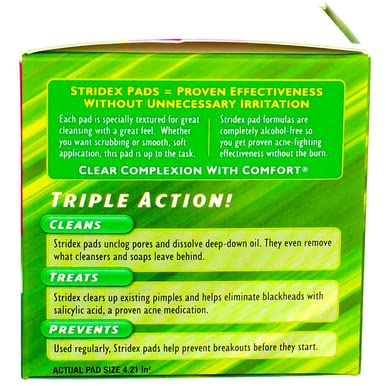 Stridex Daily Care Acne Pads with Aloe for Sensitive Skin – 55 Count