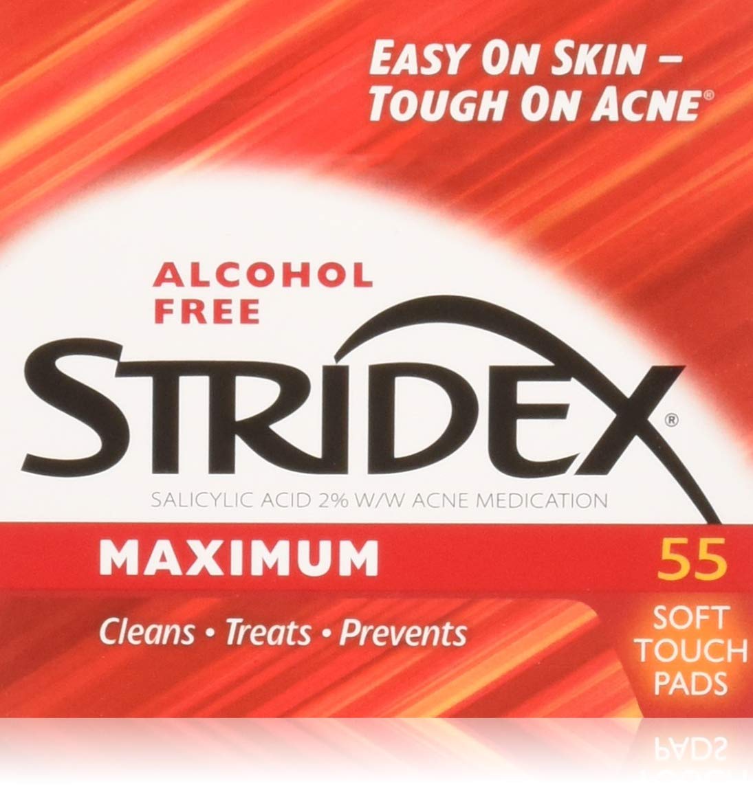 Stri-dex Pads Maximum Strength – 3 Pack of 55 Pads | Stridex