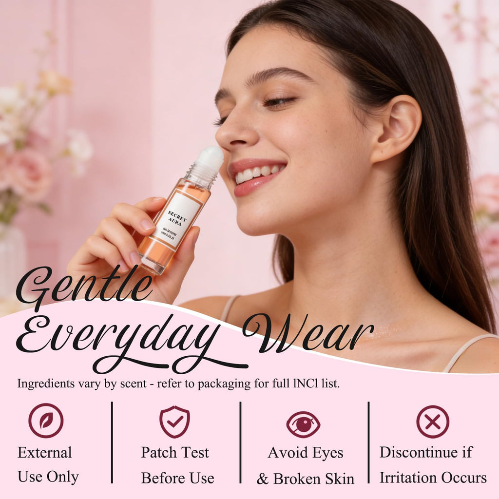 StSilkitty Galentines Day 9-Piece Roll-On Perfume Set – Travel-Size Scents