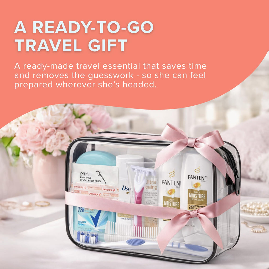 Stuhrling Bottle TrekTote 15-Piece Women’s Travel Toiletry Kit | TSA-Compliant Essentials