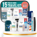Trektote Travel Toiletry Kit for Men – 15-Piece TSA-Approved Set | Stuhrling Bottle