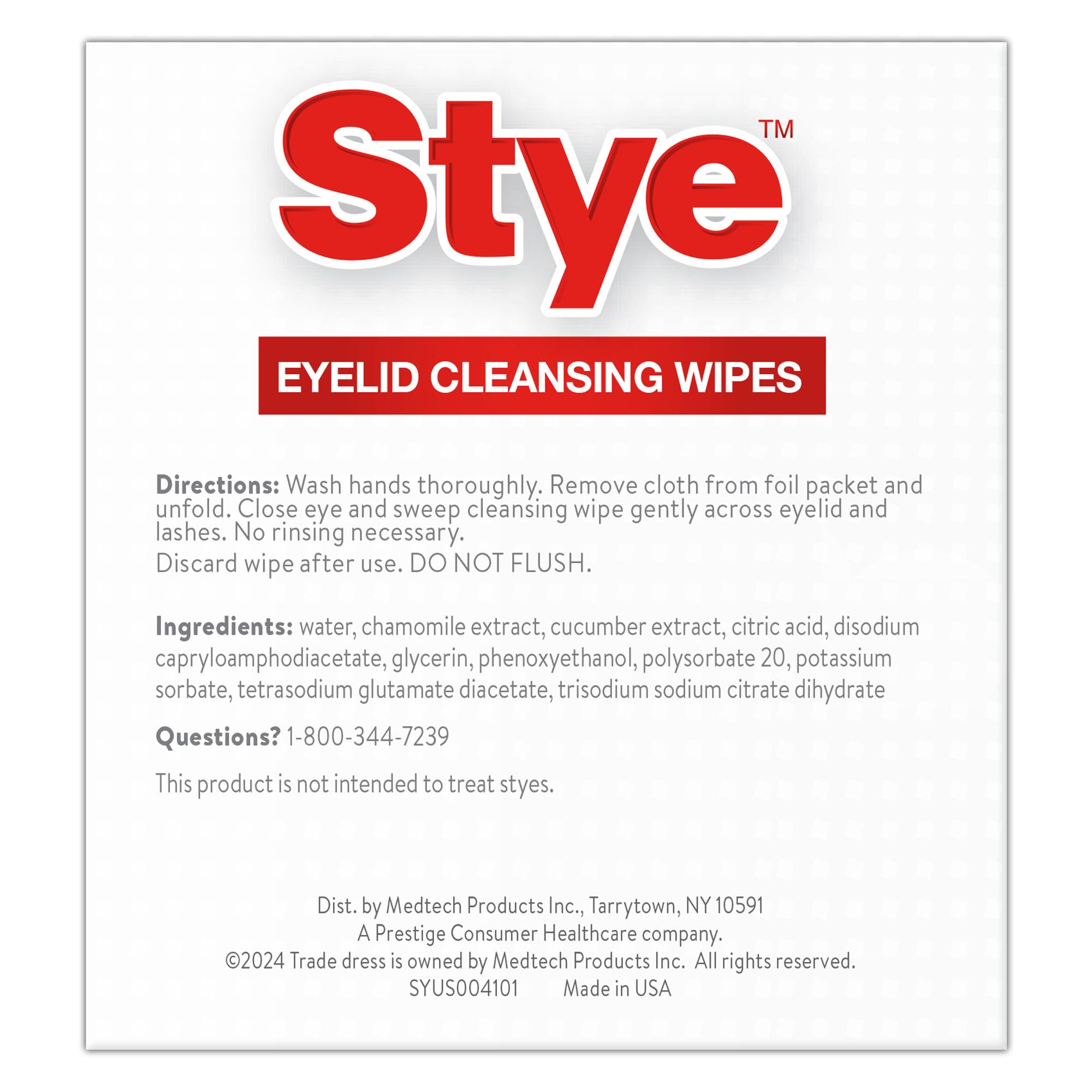 Stye Cleansing Eyelid Wipes – Individually Wrapped, Gentle Eye Cleaning (12 Count)