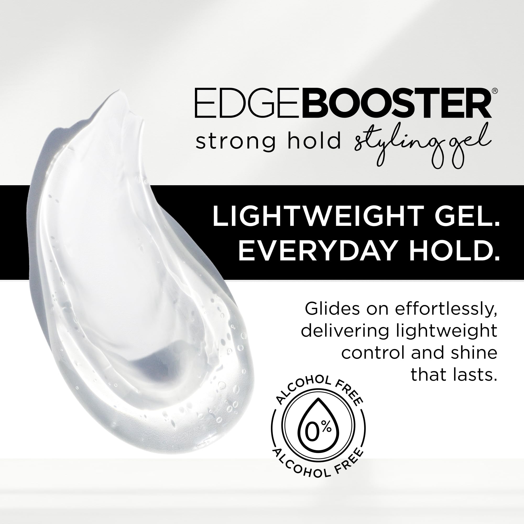 Style Factor EDGE BOOSTER Strong Hold Styling Gel – Alcohol-Free, Camellia Seed Oil, Frizz Control, 16.9oz