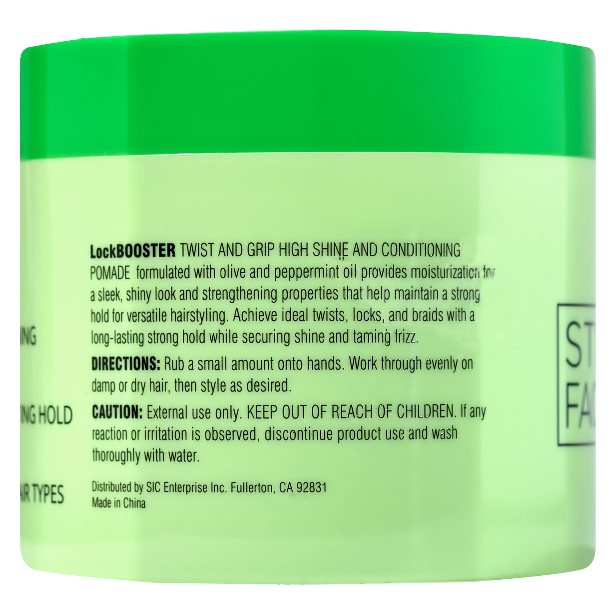 Style Factor Lock BOOSTER Twist & Grip Braid Gel (10.1 oz) – Strong Hold, Flake-Free Shine