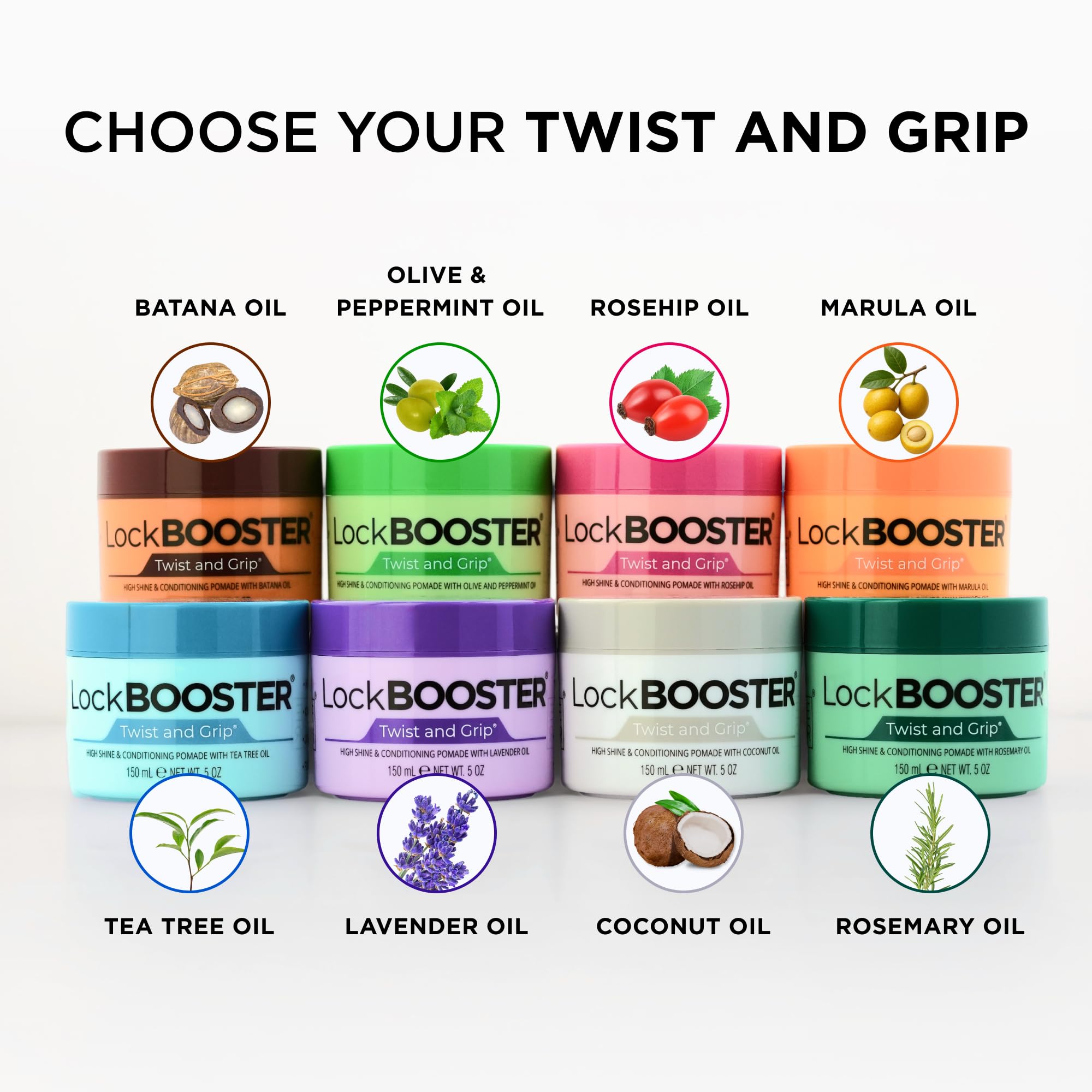 Style Factor Lock BOOSTER Twist & Grip Braid Gel (10.1 oz) – Strong Hold, Flake-Free Shine
