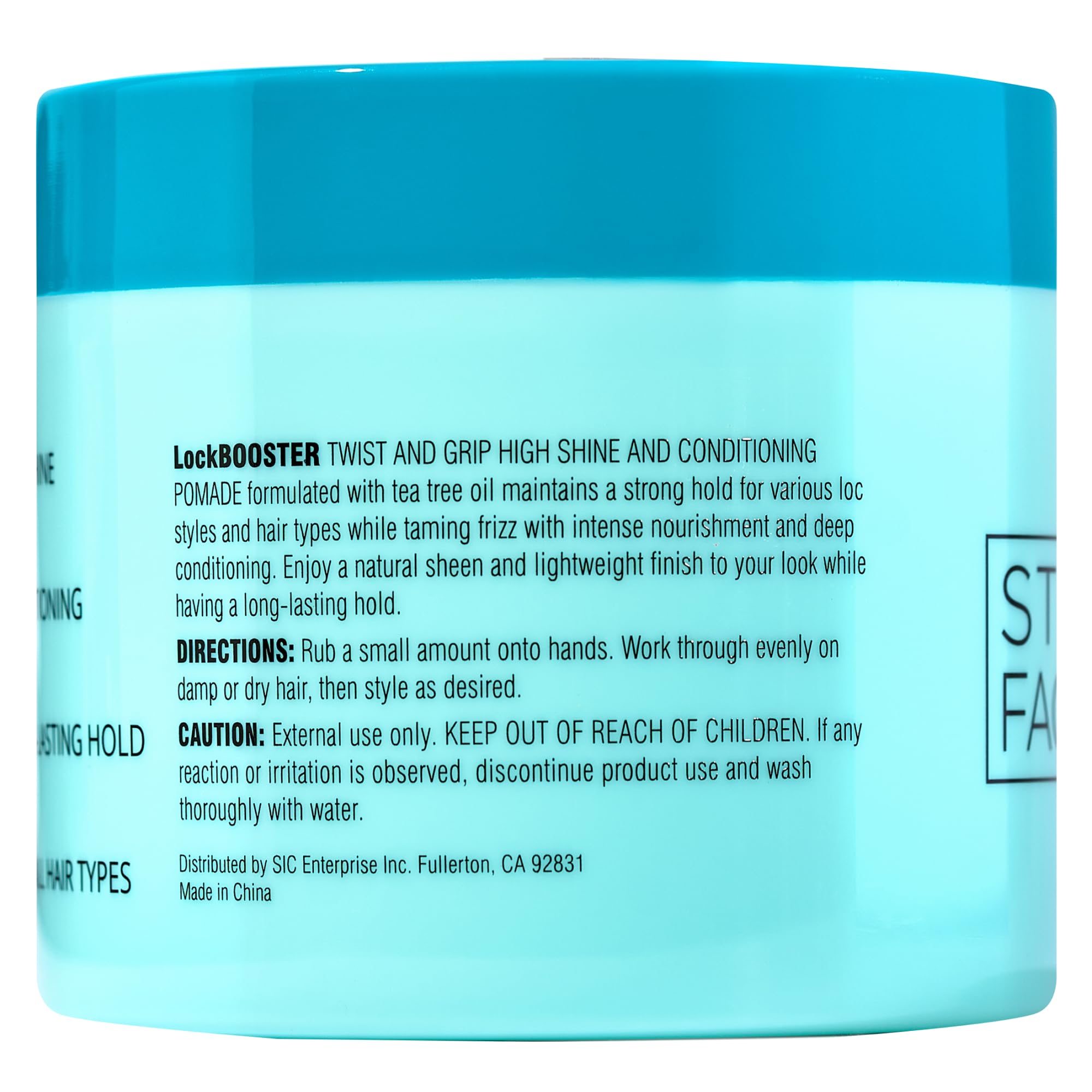 Style Factor Lock BOOSTER Twist & Grip Braid Gel – Strong Hold (10.1 oz) with Tea Tree Oil