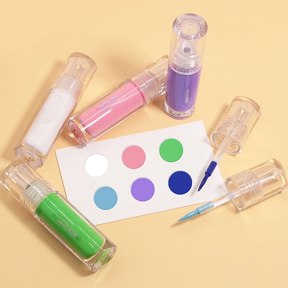 SUAKE 6Pcs Matte Colorful Liquid Eyeshadow Set – Waterproof, Quick-Drying, Long-Lasting