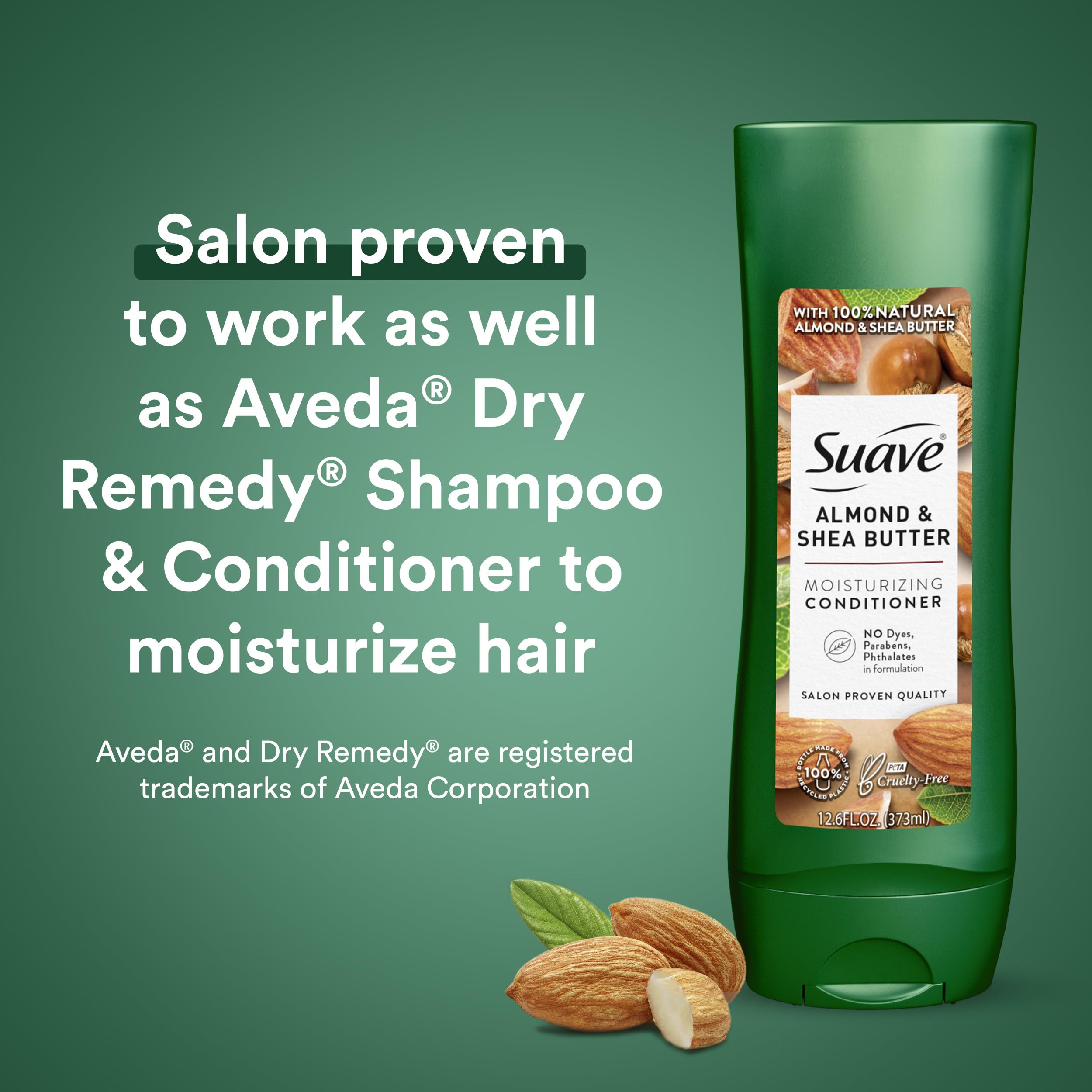 Suave Almond & Shea Butter Moisturizing Shampoo & Conditioner Set – 12.6 oz