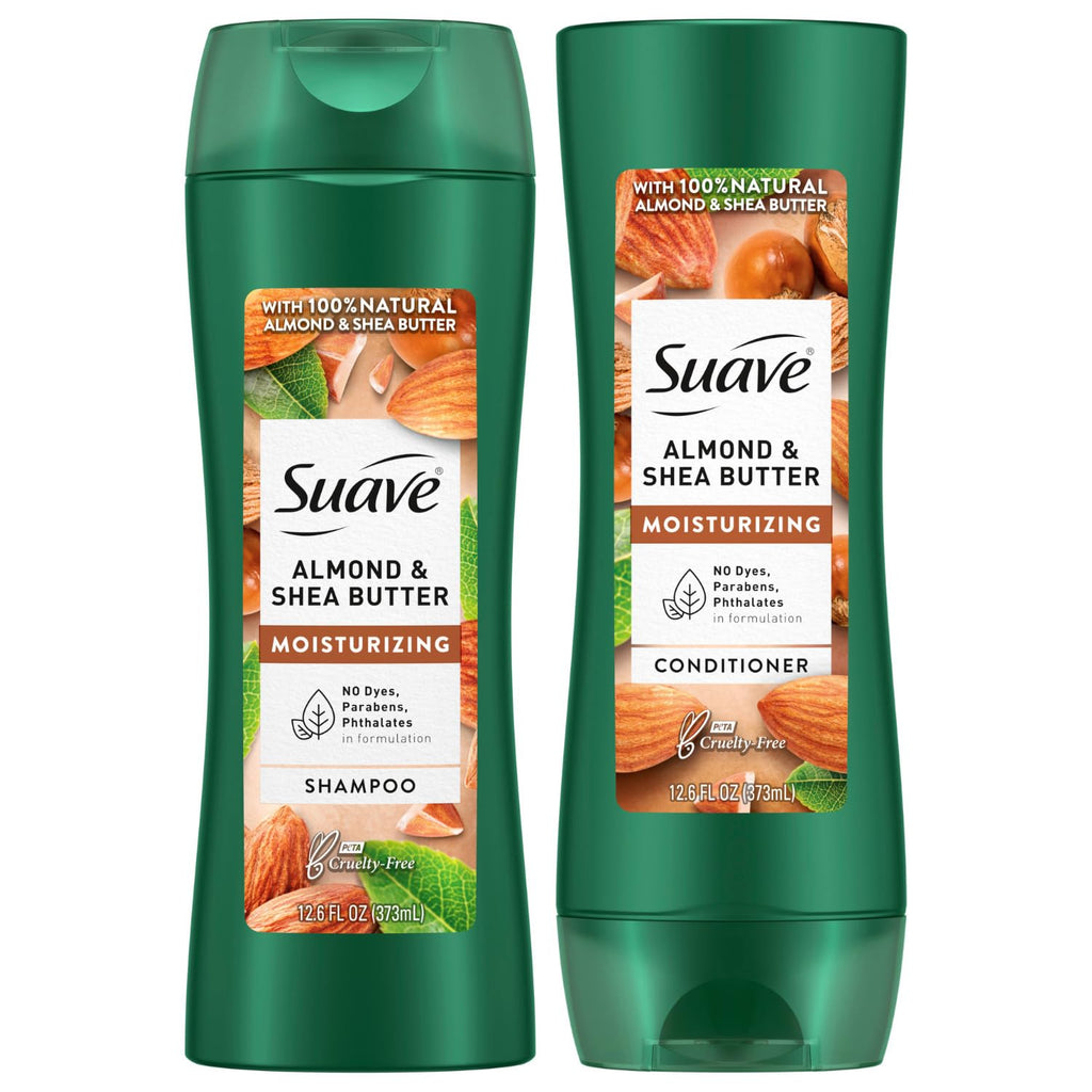 Suave Almond & Shea Butter Moisturizing Shampoo & Conditioner Set – 12.6 oz