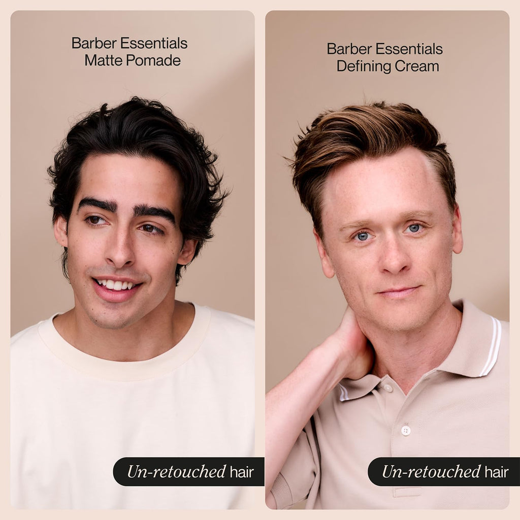 Suave+ Barber Essentials 2-Pack – Matte Pomade & Defining Cream for Men | Light to Medium Hold