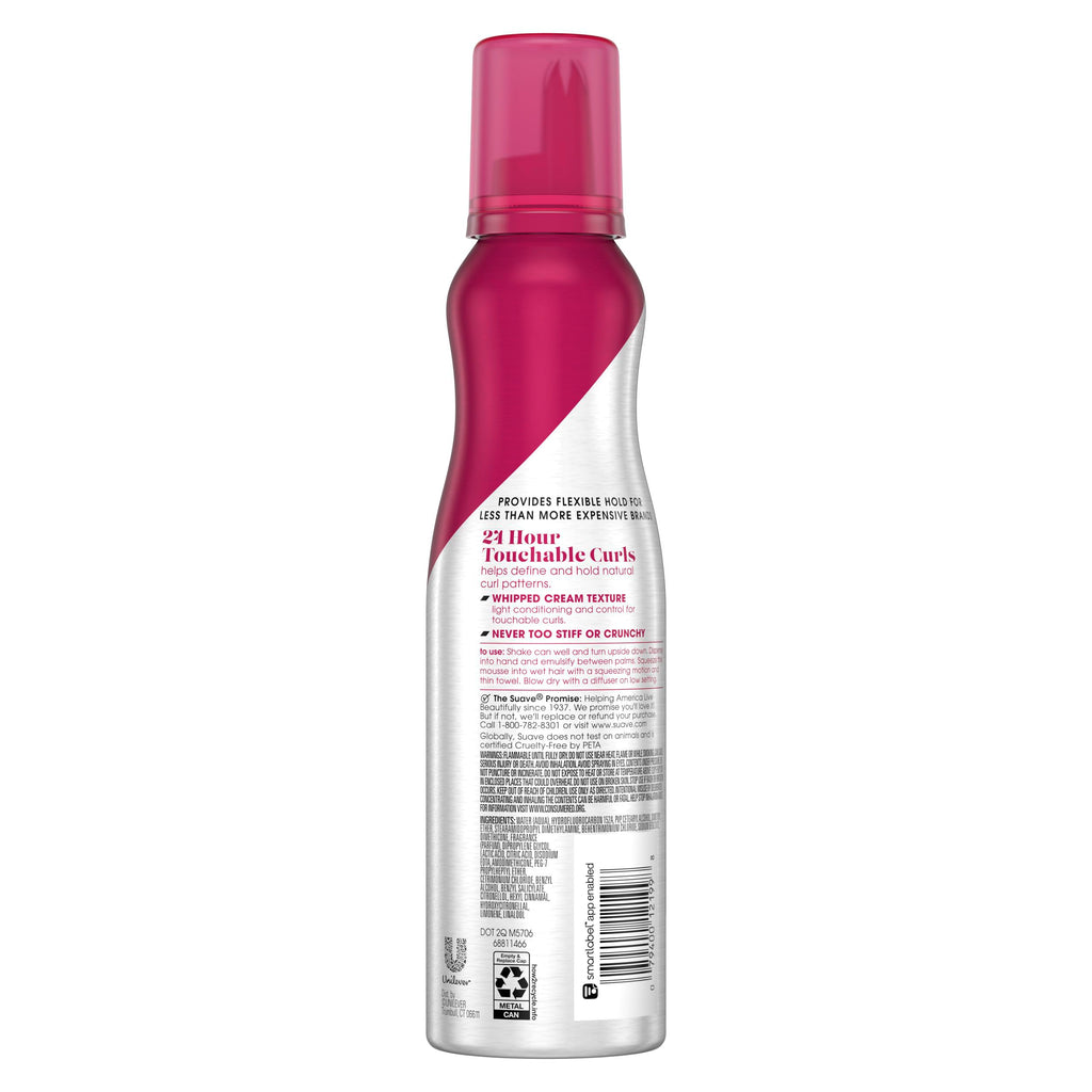 Suave Captivating Curls Whipped Mousse – Anti-Frizz Flexible Curls (7 oz Pack of 2)